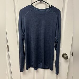 Lululemon Mens Metal Vent Breathe Long Sleeve (Navy) - Large